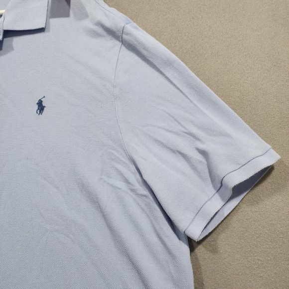 Polo Ralph Lauren Polo Shirt Mens 2XL Blue Solid Classic Fit 100% Cotton - Picture 6 of 15